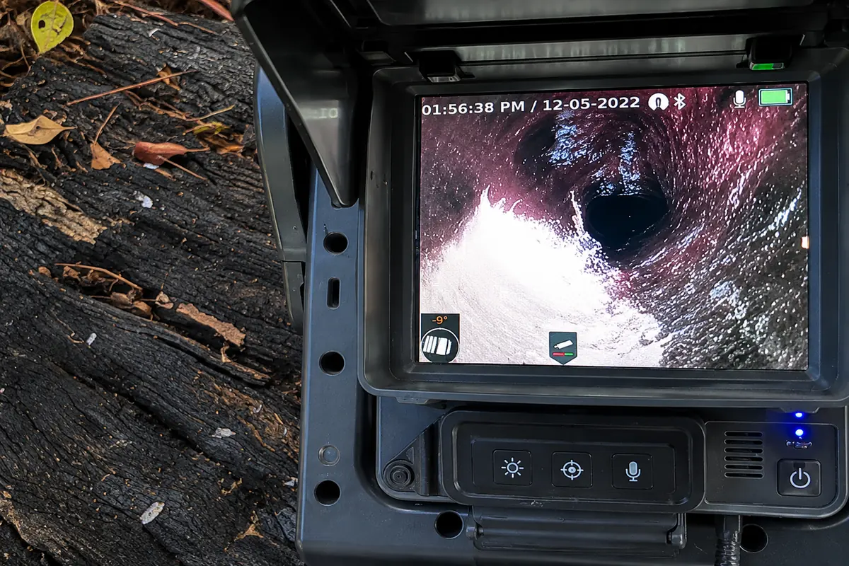 Sespe Plumbing Pros running a sewer camera inspection on a Ventura sewer line