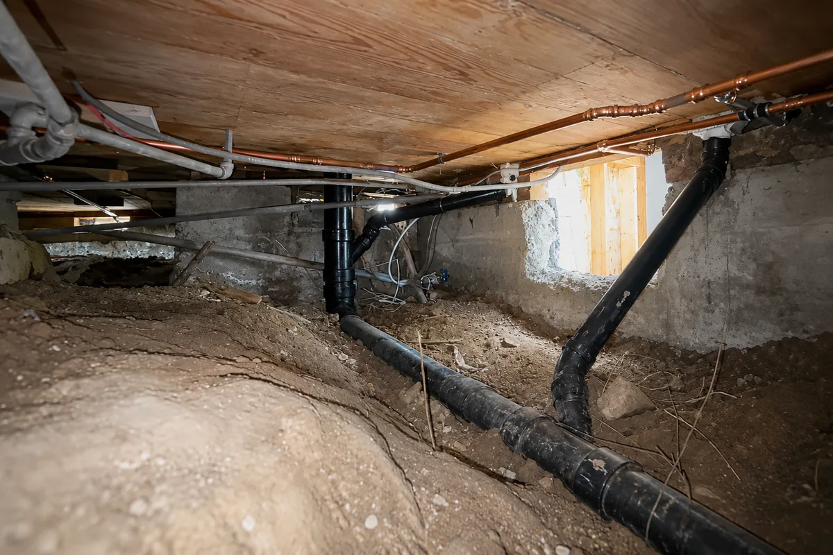 Crawlspace plumbing repair for a Camarillo home